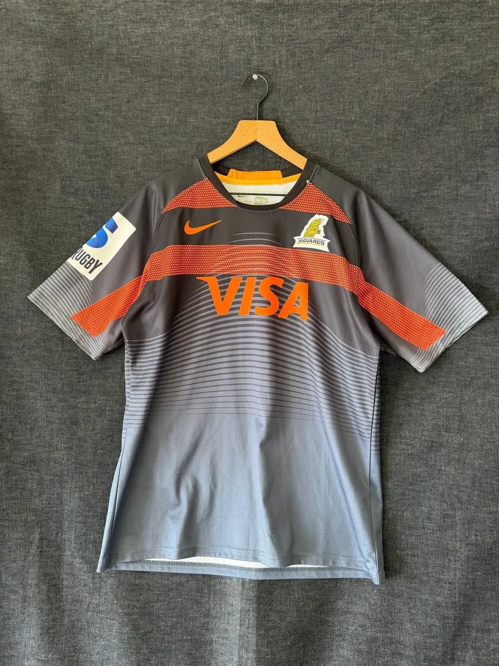 Nike Argentina Jaguares Super Rugby Away Jersey Orange Gray XL/XXL